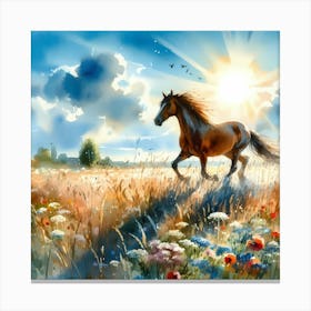 Horse In The Meadow 1 Canvas Print