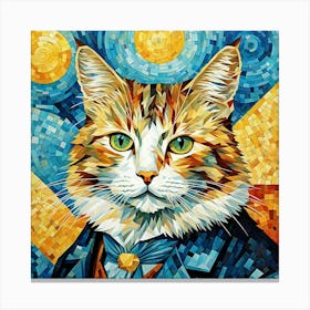 Starry Night Cat Canvas Print