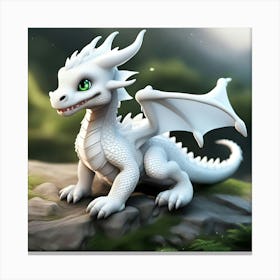 White Dragon Canvas Print