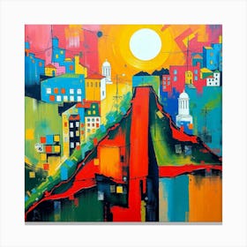 Sunset In The City 1 Canvas Print