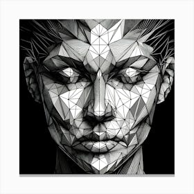 Polygonal Face 2 Canvas Print