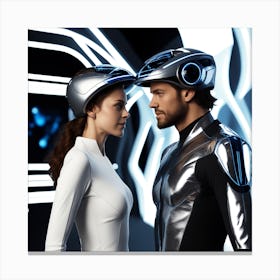 Futuristic Couple 31 Canvas Print