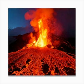 Firefly Dynamic Eruption Of Molten Lava With Fiery Colors 56128 (2) Canvas Print