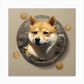 Uno shiba lights of the univers Canvas Print