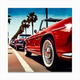 Red Vintage Old Speed Traffic Light Transportation Front Black Vehicle Luxury Car Wheel (6) Canvas Print