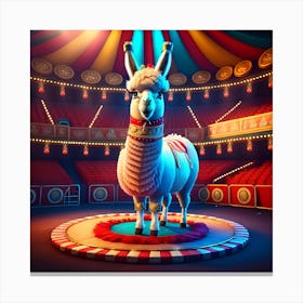 Llama Big Top Circus Ringmaster Canvas Print