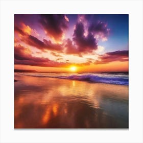 Sunset On The Beach 983 Canvas Print