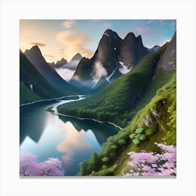 Whispers of the Misty River Canvas Print