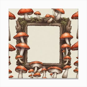 Frame Of Mushrooms 16 Canvas Print