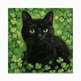 Shamrock Cat 3 Canvas Print