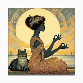 Yogi Cat Canvas Print