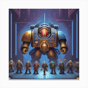 Warhammer 40k pixel 01 Canvas Print