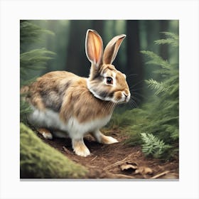 Rabbit In The Forest 137 Canvas Print