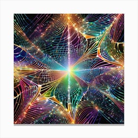 Abstract Psychedelic Star Canvas Print