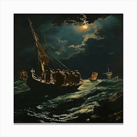 Ship In The Night Canvas Print