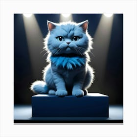 Blue Cat 2 Canvas Print