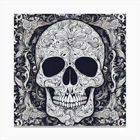 Sugar Skull Vector Canvas Print