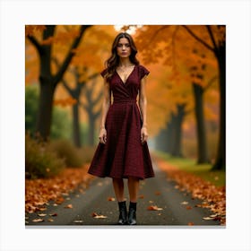 Burgundy Dress Canvas Print