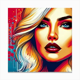 A blonde haired woman 1 Canvas Print