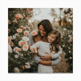 Family Portrait In The Garden Canvas Print