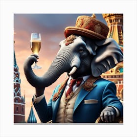 Havana Elephant Moscow Canvas Print
