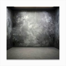 Empty Room With Concrete Wall 6 Canvas Print