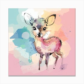 Watercolor Deer Canvas Print