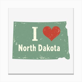 I Love North Dakota Canvas Print