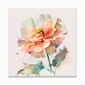 Abstract Double Exposure Watercolor Cute Flower Digital Illustration4 Canvas Print