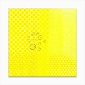 Yellow dot and smile  Canvas Print