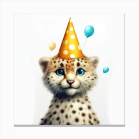 Birthday Cheetah 2 Canvas Print