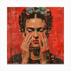 Frida Kahlo Pixelated Reality Series 1 Canvas Print