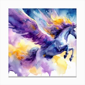 Unicorn Watercolor Painting 1 Canvas Print