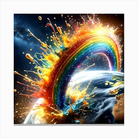 Splash Rainbow 1 Canvas Print