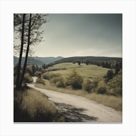 Dirt Road In The Mountains Canvas Print