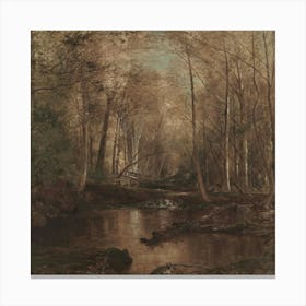 Stream In The Woods Canvas Print