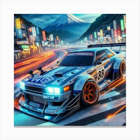 Classic Japanese JDM drift car Canvas Print