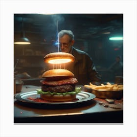 Burger Ad Canvas Print