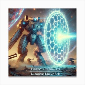 Radiant Shieldwalker Luminous Barrier Canvas Print