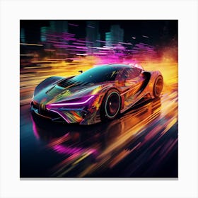 Hypercar Splash Canvas Print