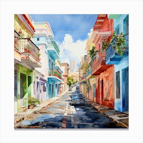 Cuba Street Canvas Print