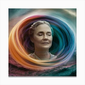 Woman In The Spiral Canvas Print