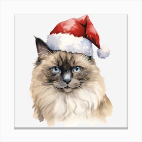 Santa Cat 35 Canvas Print