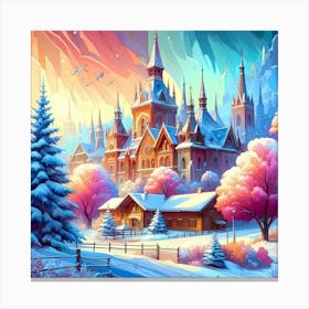 Winter Village 2 Canvas Print