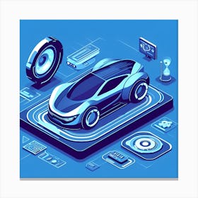 Futuristic Car 1 Canvas Print