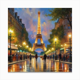 Paris At Night 1 Canvas Print