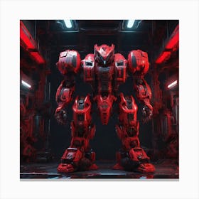 Red Robot 2 Canvas Print