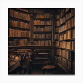 Library Stock Videos & Royalty-Free Footage Canvas Print