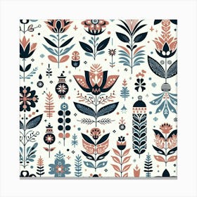 Ethnic Floral Pattern 2 Canvas Print