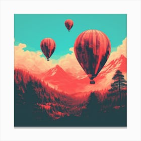 Hot Air Balloons In The Sky Canvas Print